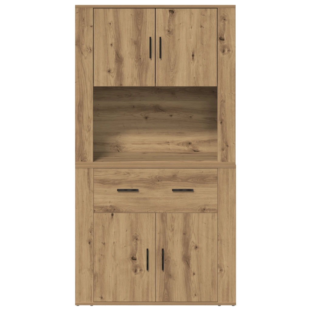 Highboard Rovere Artigianale 80x33x150 cm Legno Ingegnerizzato