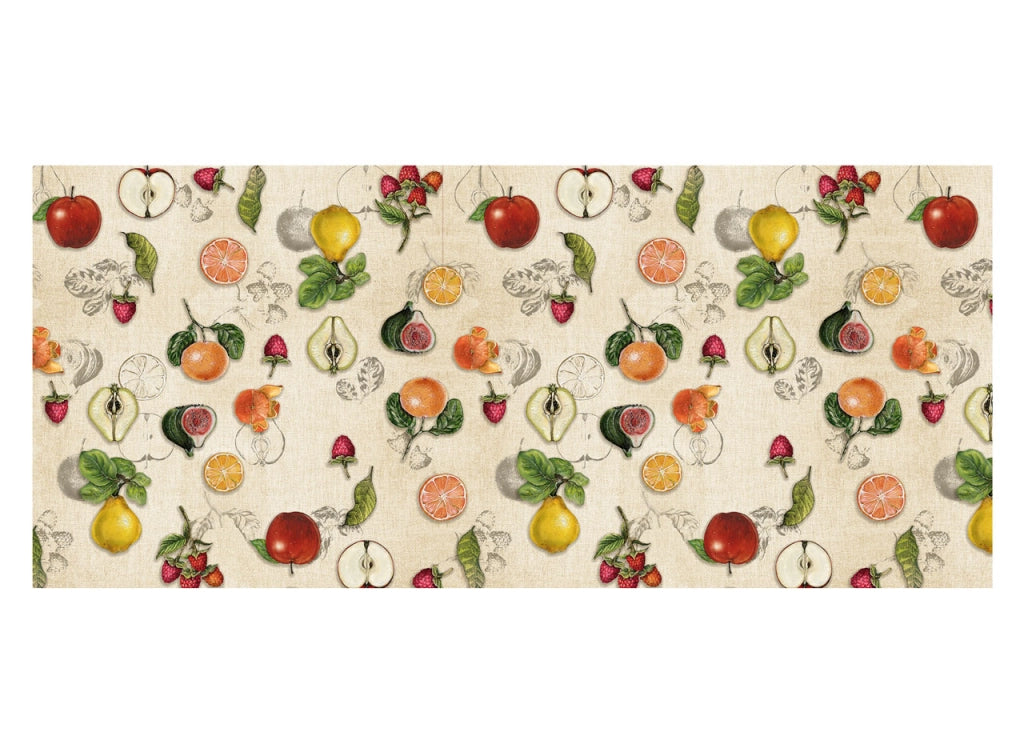 Tappeto Passatoia Cucina Antimacchia Antiscivolo Gommato Disegno Passion Fruit - 50x100 - Passion Fruit