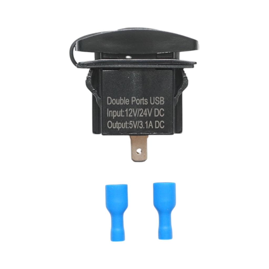 Caricabatterie per presa accendisigari da auto 12V/24V, 2xUSB 5V/3.1A DC