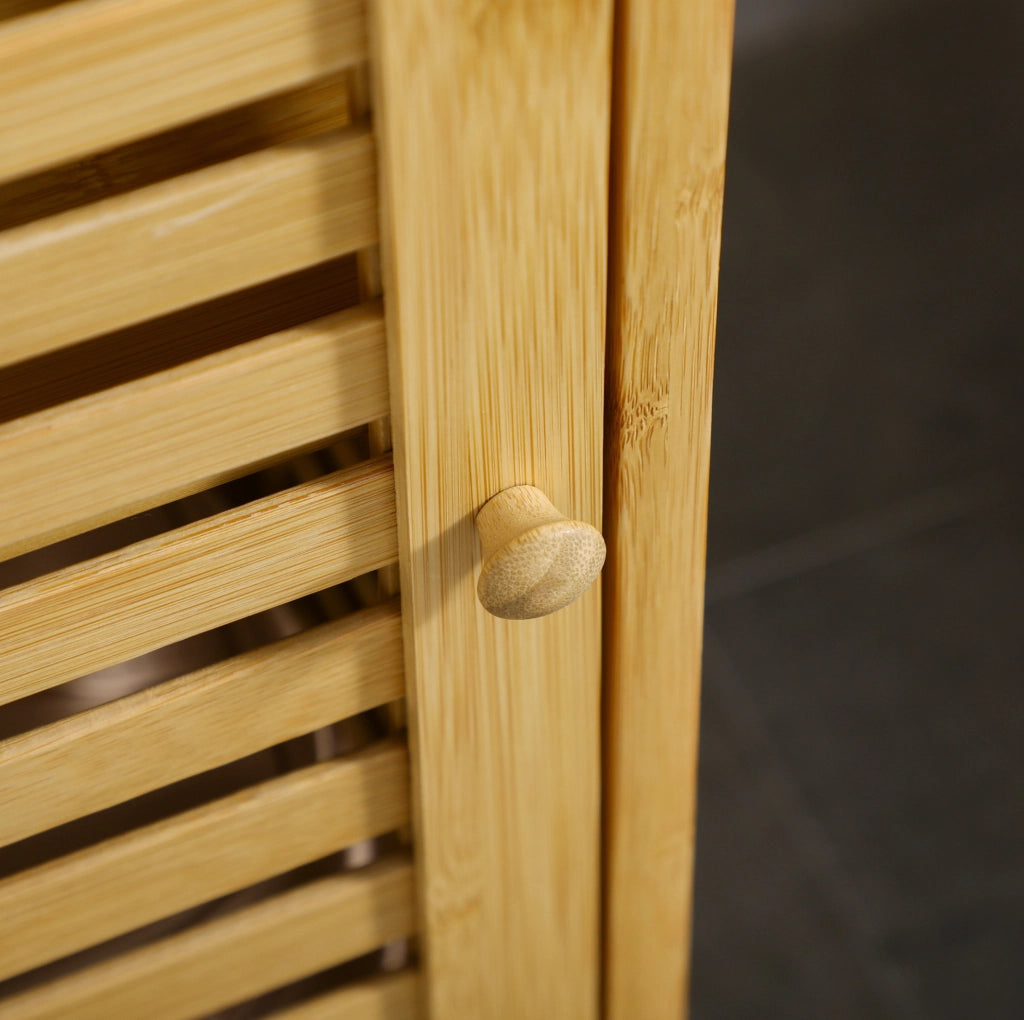 Mobile bagno 30x19.9x70 cm con ripiano regolabile; bambù; naturale