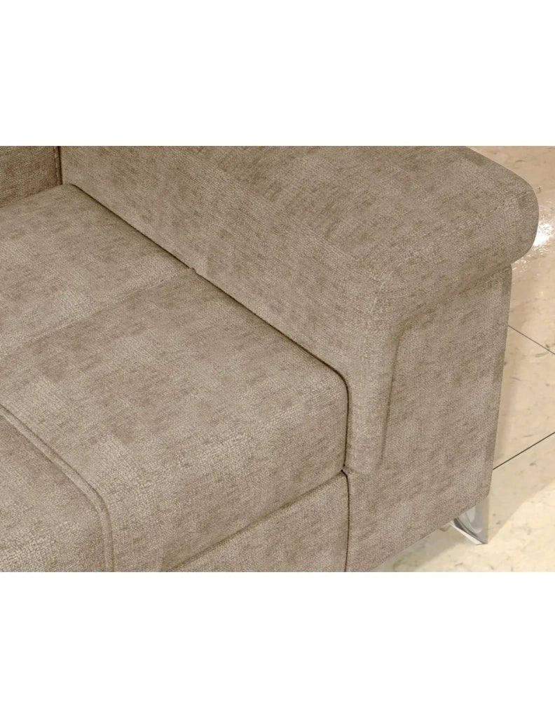 Divano angolare convertibile PALAZZO 4 posti beige – angolo destro con vano contenitore
