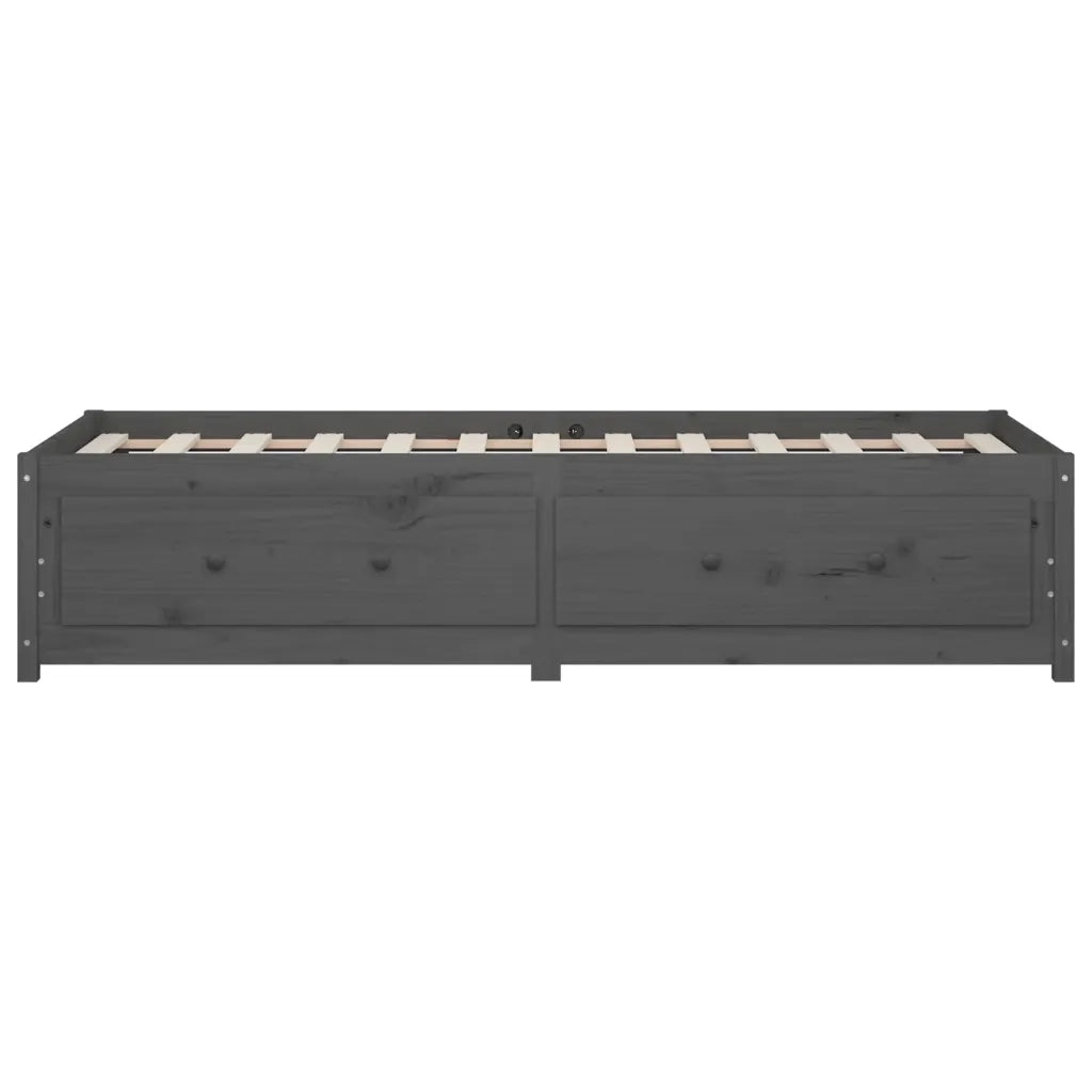 Dormeuse Grigia 90x200 cm in Legno Massello di Pino 821591