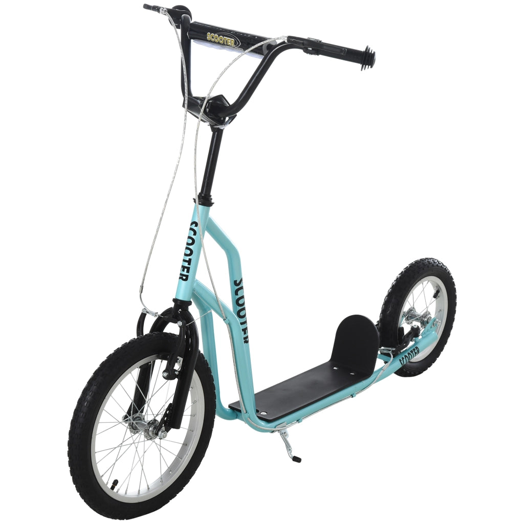 Monopattino per Bambini con Manubrio Regolabile e Freno a Mano ¨C Xylo ¨C 16 Pollici Blu Metallo