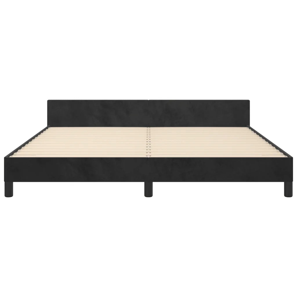 Giroletto senza Materasso Nero 160x200 cm in Velluto 3126009