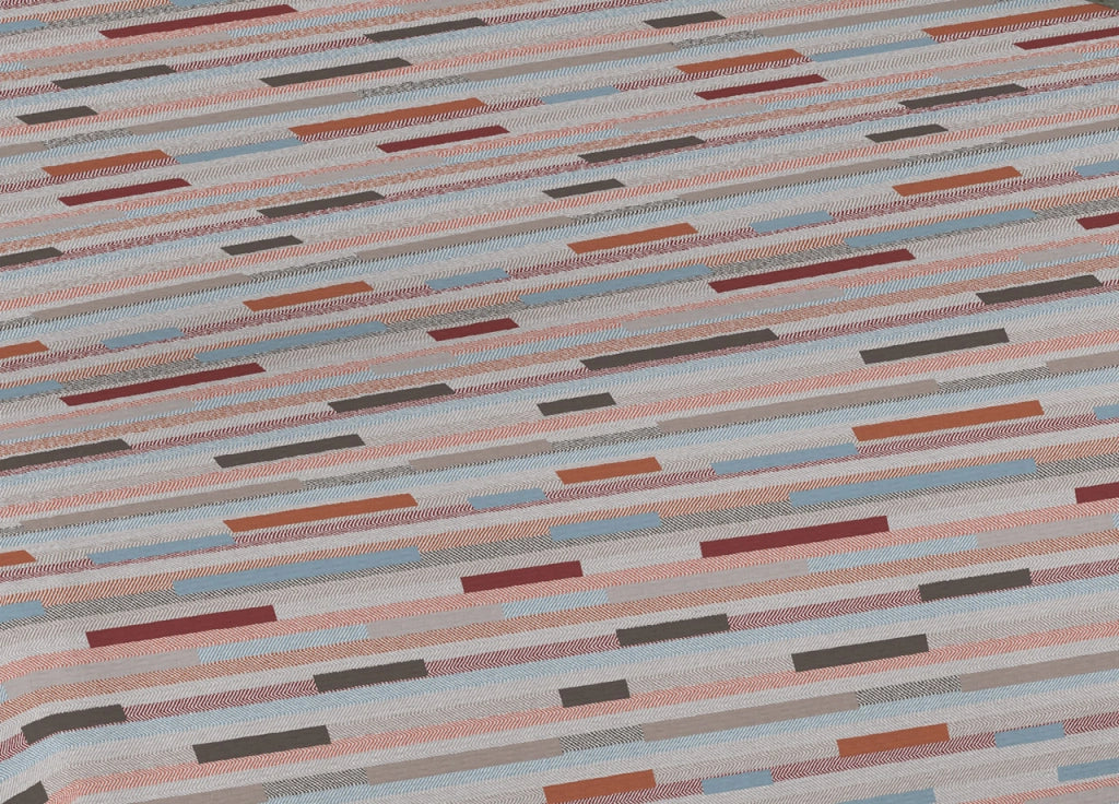 Copriletto Piquet Primavera Estate 100% Cotone Disegno 8230 Astratto - Singolo - Arancio
