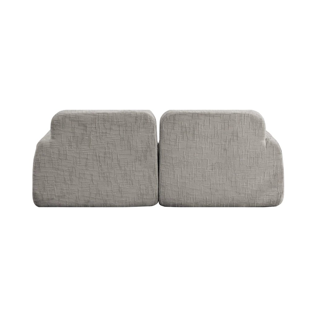 Divano a due posti, tessuto chenille, design modulare, imbottitura in schiuma ad alta elasticit¨¤ 30D, pronto all'uso, grigio