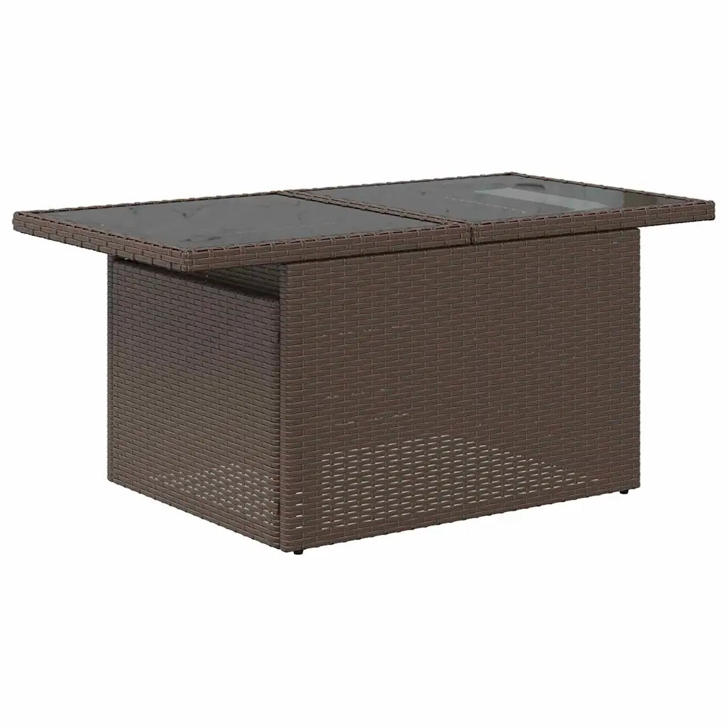 Set Divano da Giardino con cuscino 7 pcs Marrone Poly Rattan 3348834