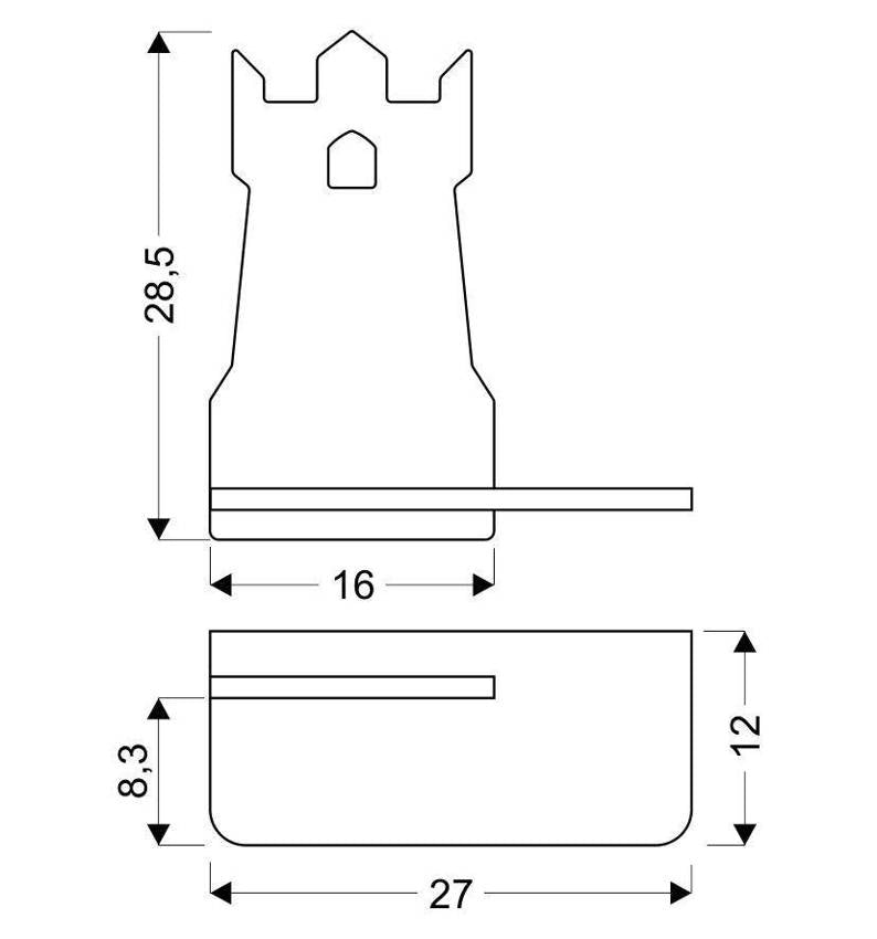 Applique Candellux Tower nero/legno LED integrato 4W 4000K