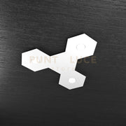HEXAGON APPLIQUE-PLAFONIERA 3 LUCI + 1 DECORATIVO BIANCO 1142-3L1D-BI
