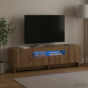 Mobile TV LED Rovere Artigianale Legno ingegnerizzato 896034