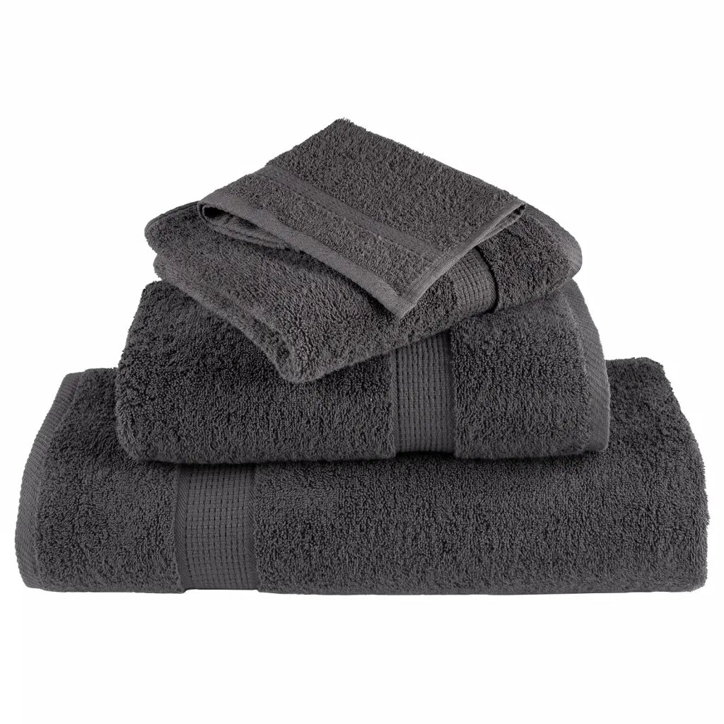 Asciugamani Premium SOLUND 2 pz Antracite 30x30 cm 600 g/m² 137148