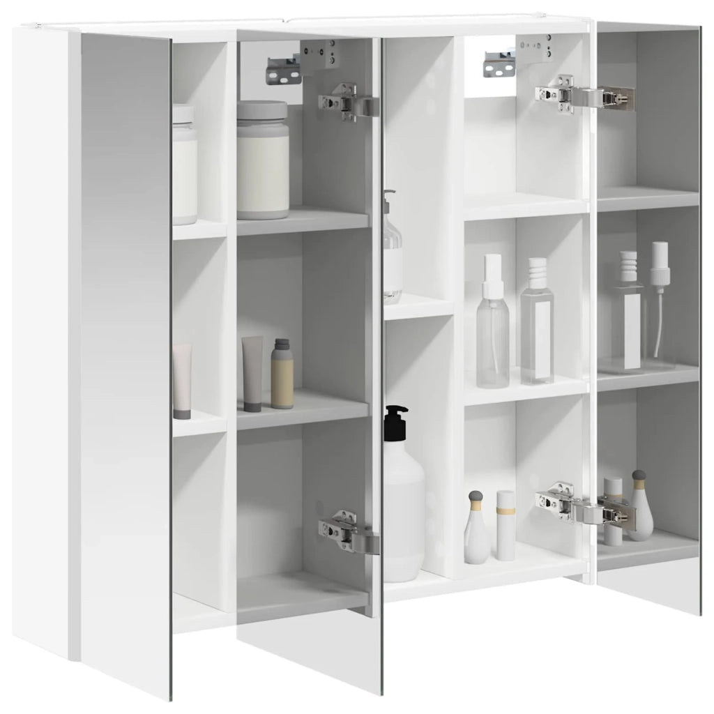 Mobiletto per specchio da bagno Bianco 73.5 x 15.5 x 70 cm