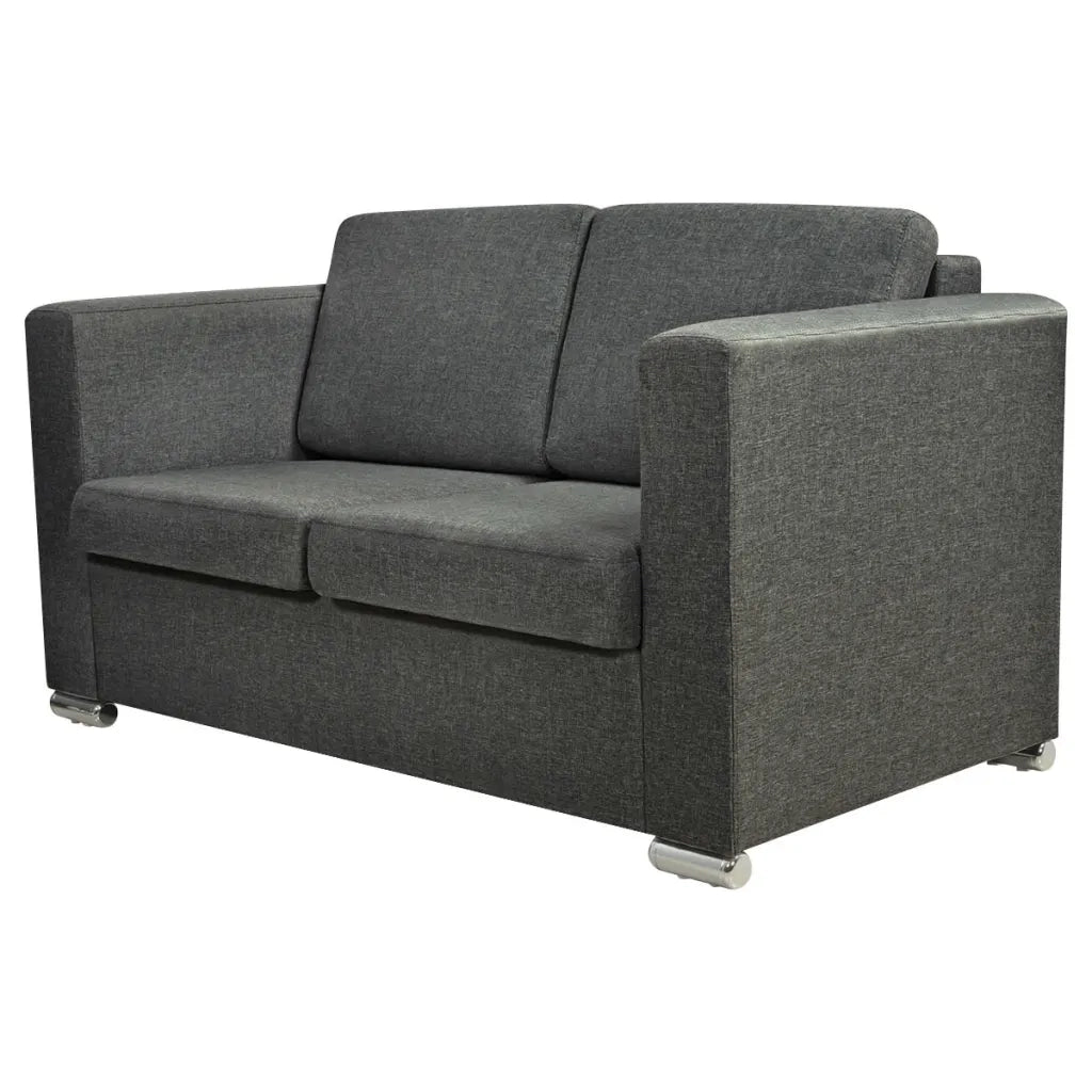Divano a 2 Posti in Stoffa Grigio Scuro cod mxl 18888