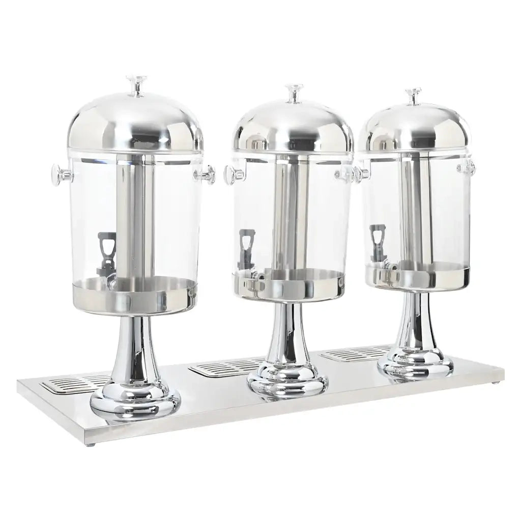 Triplo Distributore di Succhi di Frutta e Bibite Acciaio Inossidabile 3 x 8 L cod mxl 74583