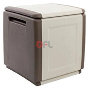 BAULE PORTATUTTO IN POLIPROPILENE MULTIUSO CM. 54X53X57H TORTORA/ECRU'