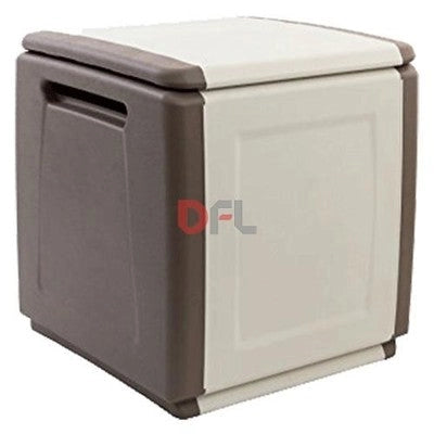 BAULE PORTATUTTO IN POLIPROPILENE MULTIUSO CM. 54X53X57H TORTORA/ECRU'