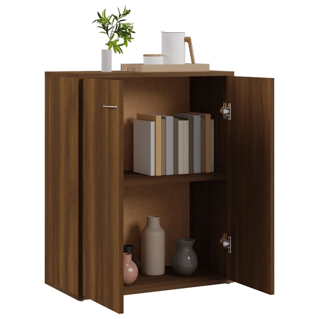 Credenza Rovere Marrone 60x30x75 cm in Legno Multistrato 815380