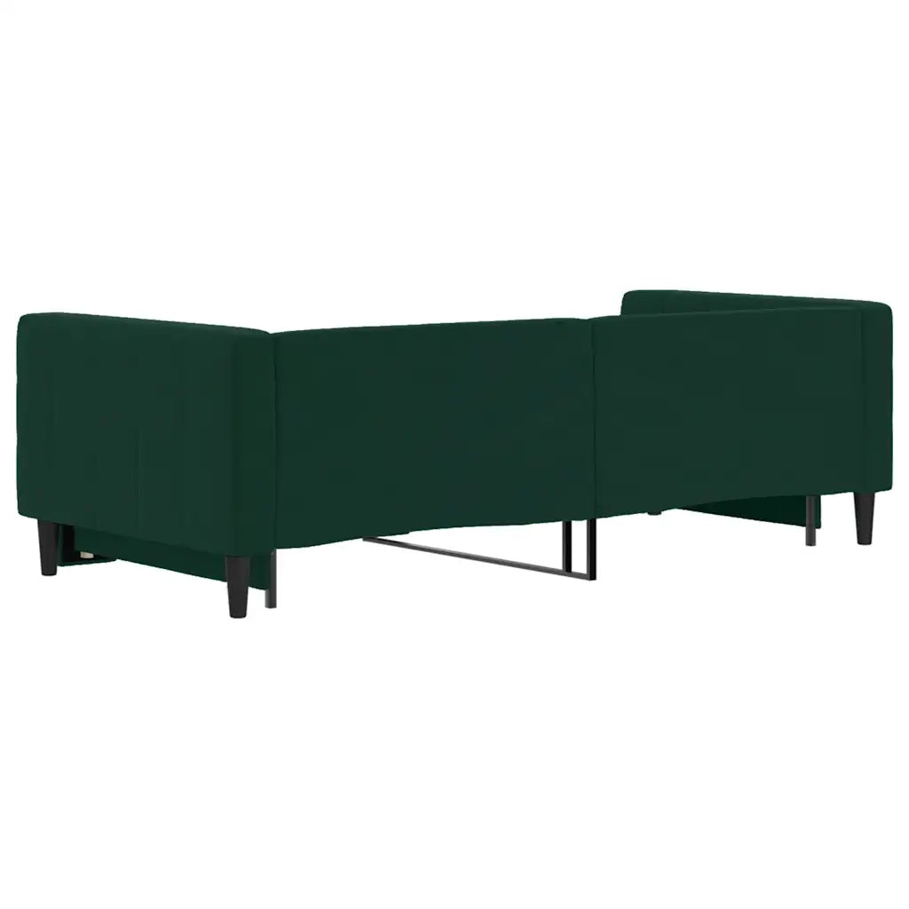 Divano Letto con Letto Estraibile Verde Scuro 90x200cm Velluto 3196693