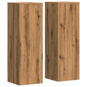 Portavasi mobili per fiori set da 2 fatti a mano legno ingegnerizzato marrone 02_0045297