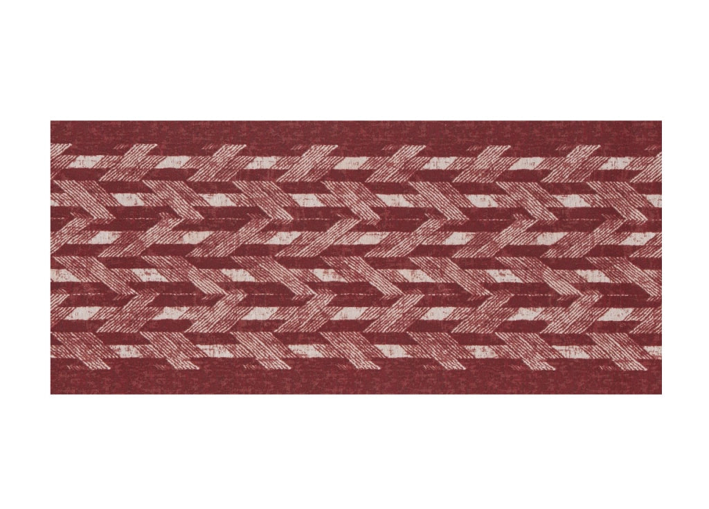 Tappeto Passatoia Tessuto Jacquard Linea Emozioni Disegno Wool Rosso - 57x50 - Rosso