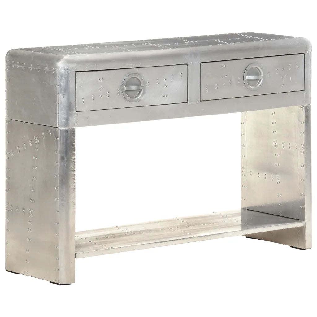 Credenza | Madia | Buffet da pranzo | Armadio da pranzo Stile Aviatore 110x35x75 cm in Metallo