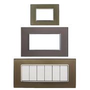 Trade Shop - Placca Cristal 3m 4m 6m Bronzo Effetto Vetro Compatibile Con Bticino Axolute -