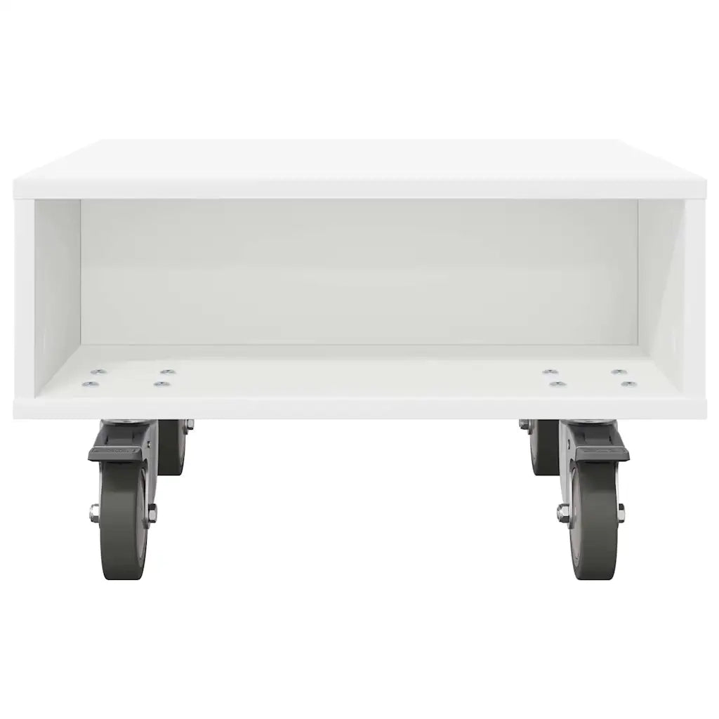 Tavolino con Ruote Bianco 50,5 x 50 x 30 cm 891024