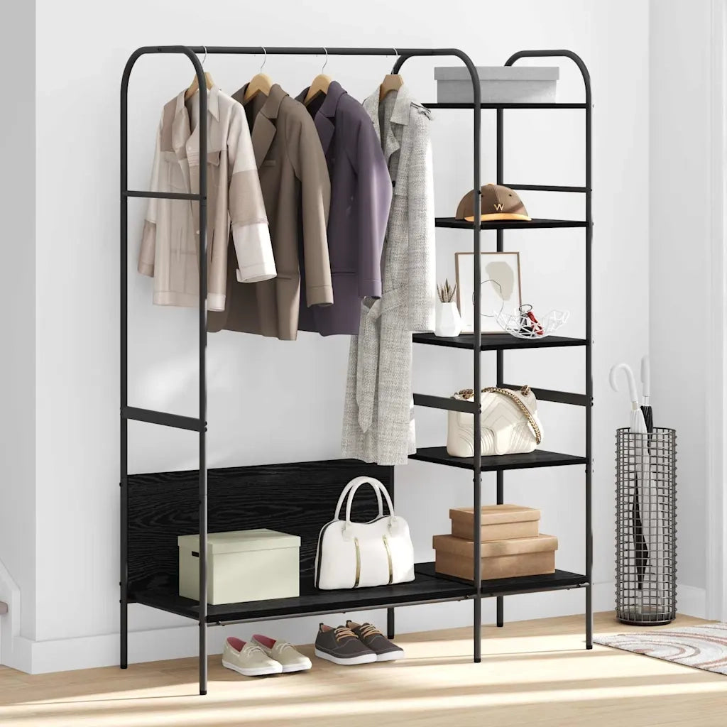 Stendibiancheria Nero 120 x 44 x 160 cm Legno multistrato 868445