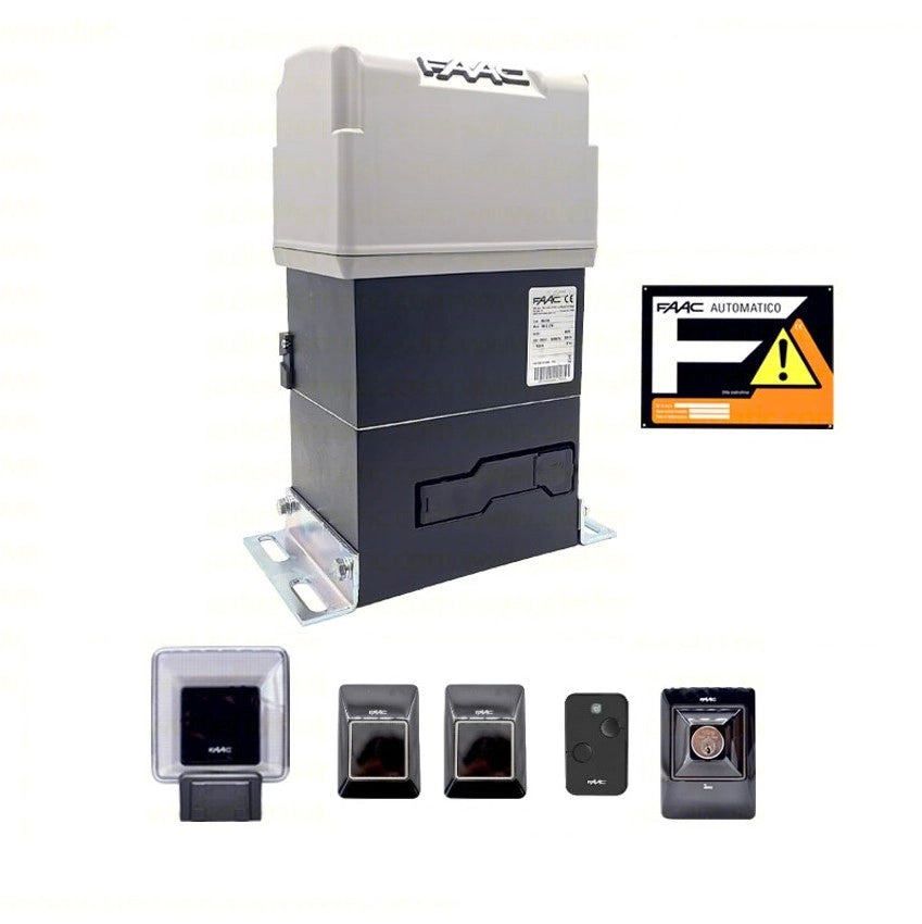 FAAC 844 E R Z16 230V KIT COMPLETO AUTOMAZIONE CANCELLO SCORREVOLE AUTOMATICO