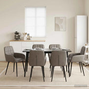 Sedie da pranzo 6 pcs Similpelle Grigio 56,5 x 50 x 86 cm 3428191