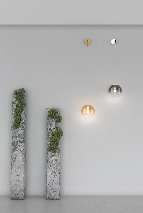SOSPENSIONE 1 LUCE ATTACCO E27 IN VETRO BIG ECLIPSE D20CM BRONZO ROSONE ACQUISTABILE SEPARATAMENTE