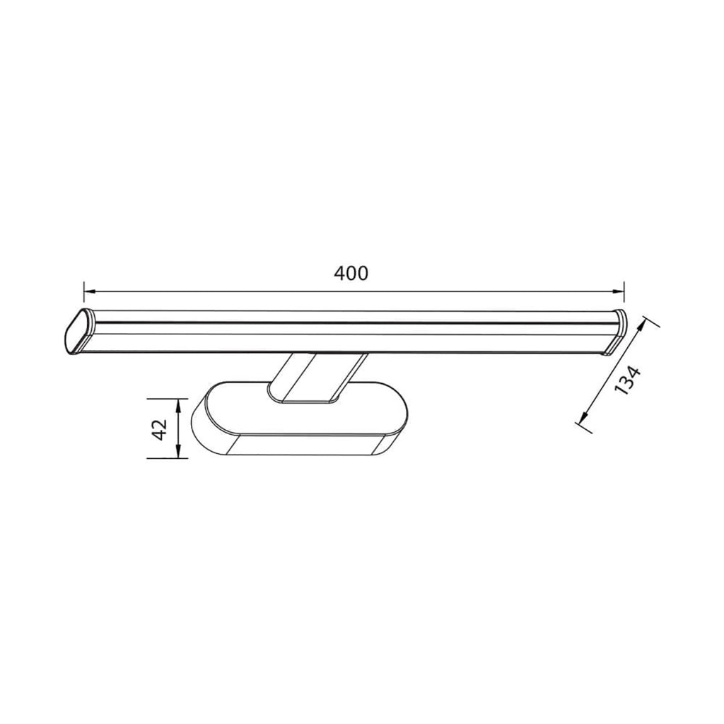 Luce specchio bagno LED 8W applique cromato lampada parete moderna 4000K IP44 600lm