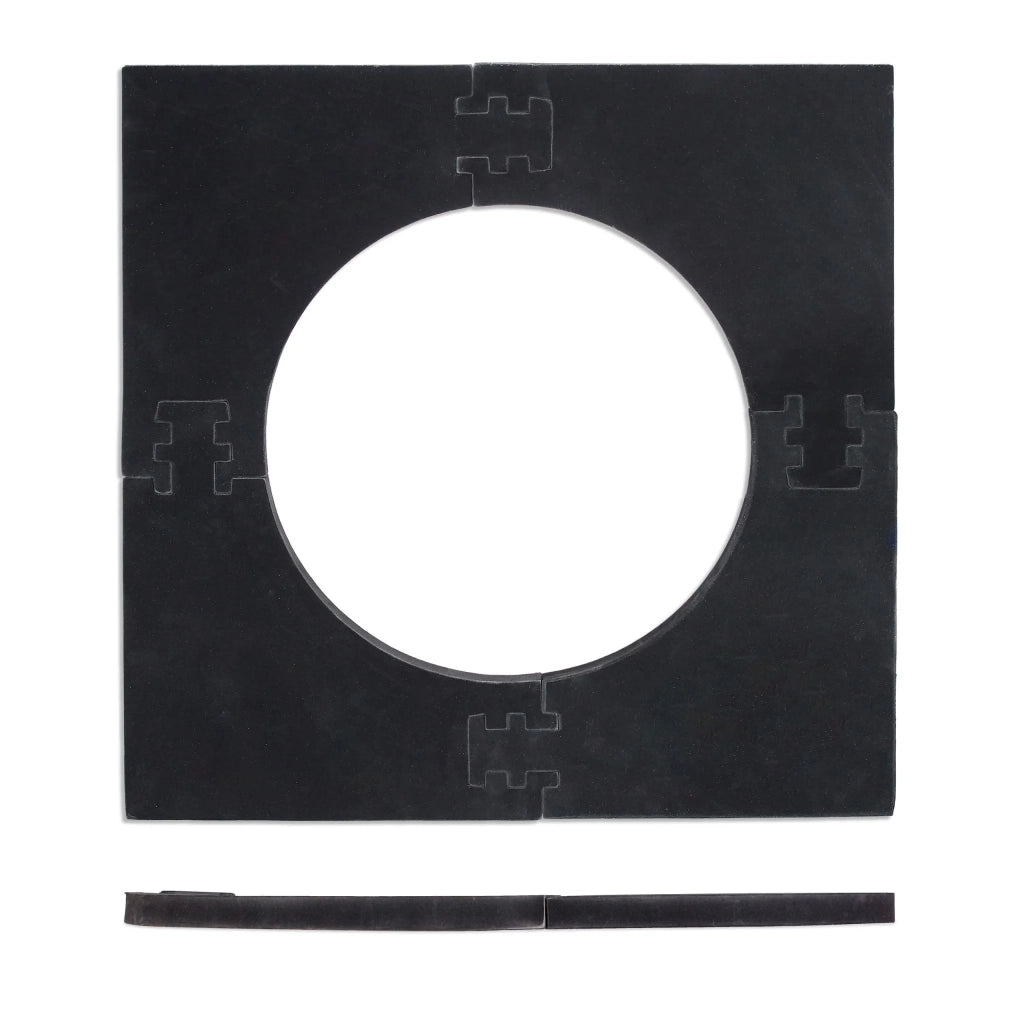 Bordo di protezione quadrato per bersagli per freccette 71 x 71 x 3 cm facile montaggio in plastica nera 13_0006398