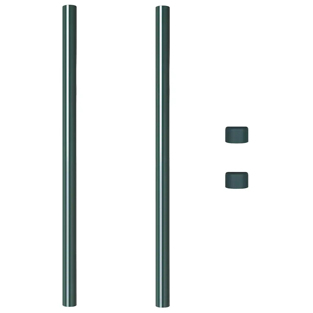 vidaXL Pali per Recinzione 2 pcs Verde 100 cm