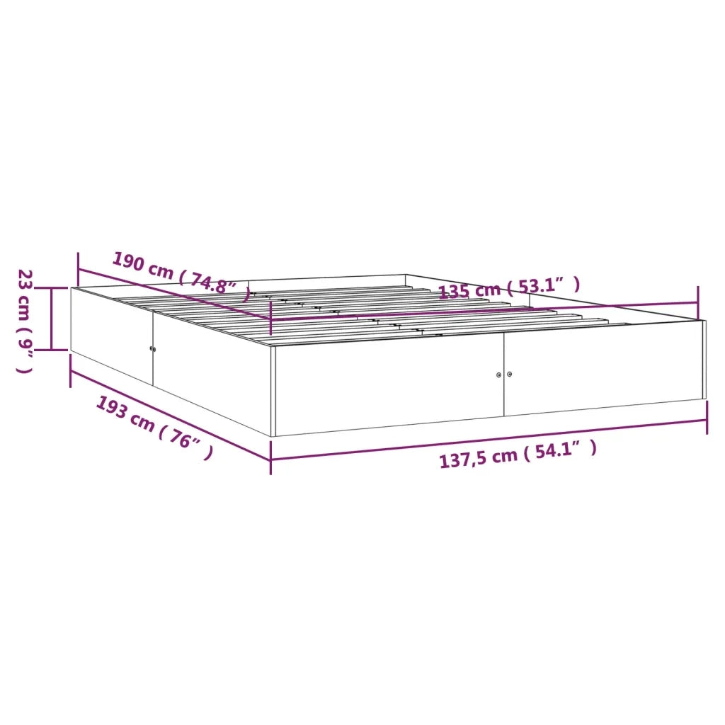 Giroletto in Legno Massello 135x190 cm Double 820077