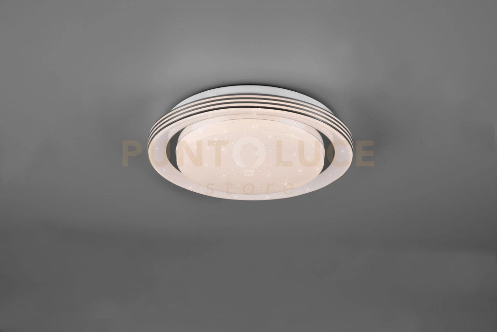 ATRIA PLAFONIERA LED 10,5W 1080lm, 3000 - 6000K CON TELECOMANDO MULTIFUNZIONE CON DIFFUSORE EFFETTO CIELO STELLATO D.27CM DIMMERABILE