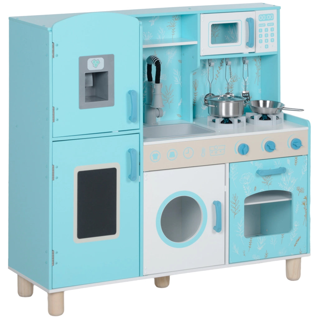 Cucina Giocattolo in Legno per Bambini con Accessori ¨C Zephmum ¨C Blu