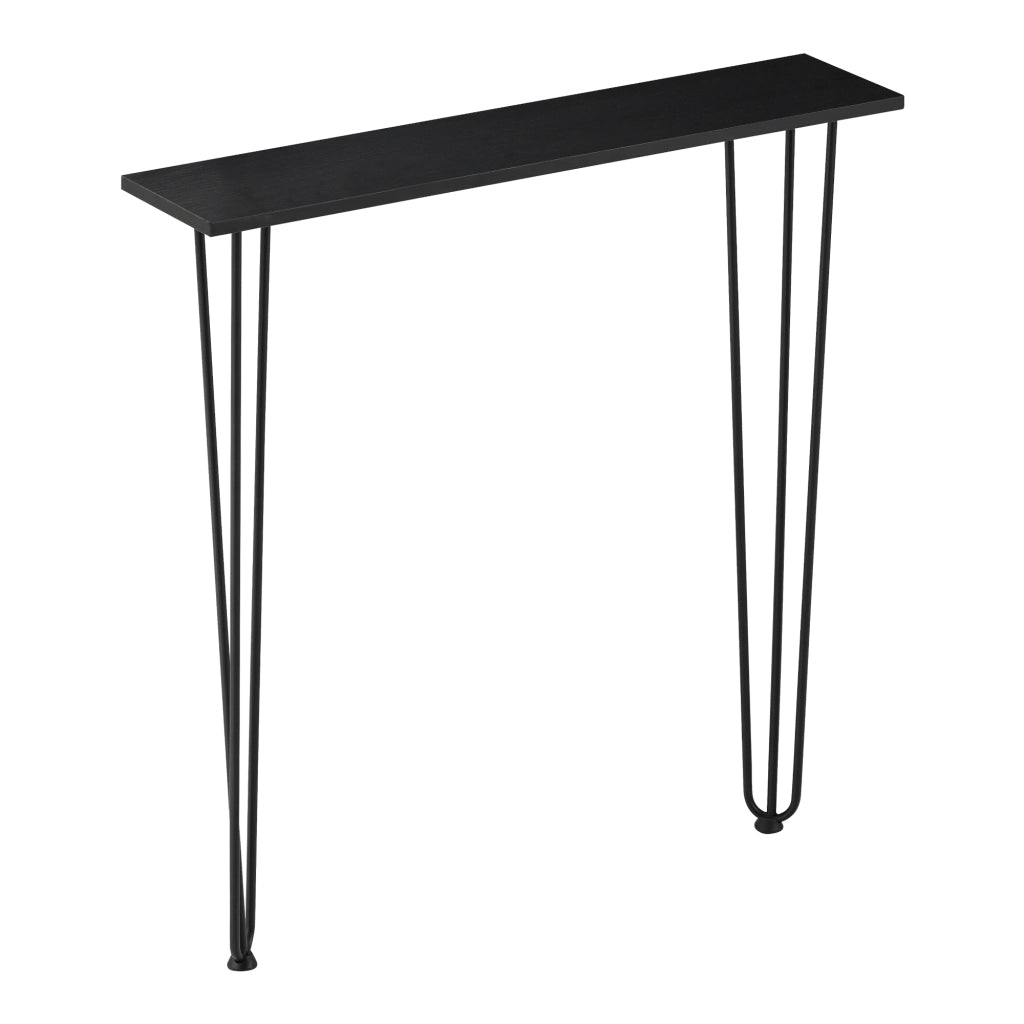 Consolle da Muro Kokemäki con Gambe a Forcina Nero 82 x 80 x 18 cm [en.casa]
