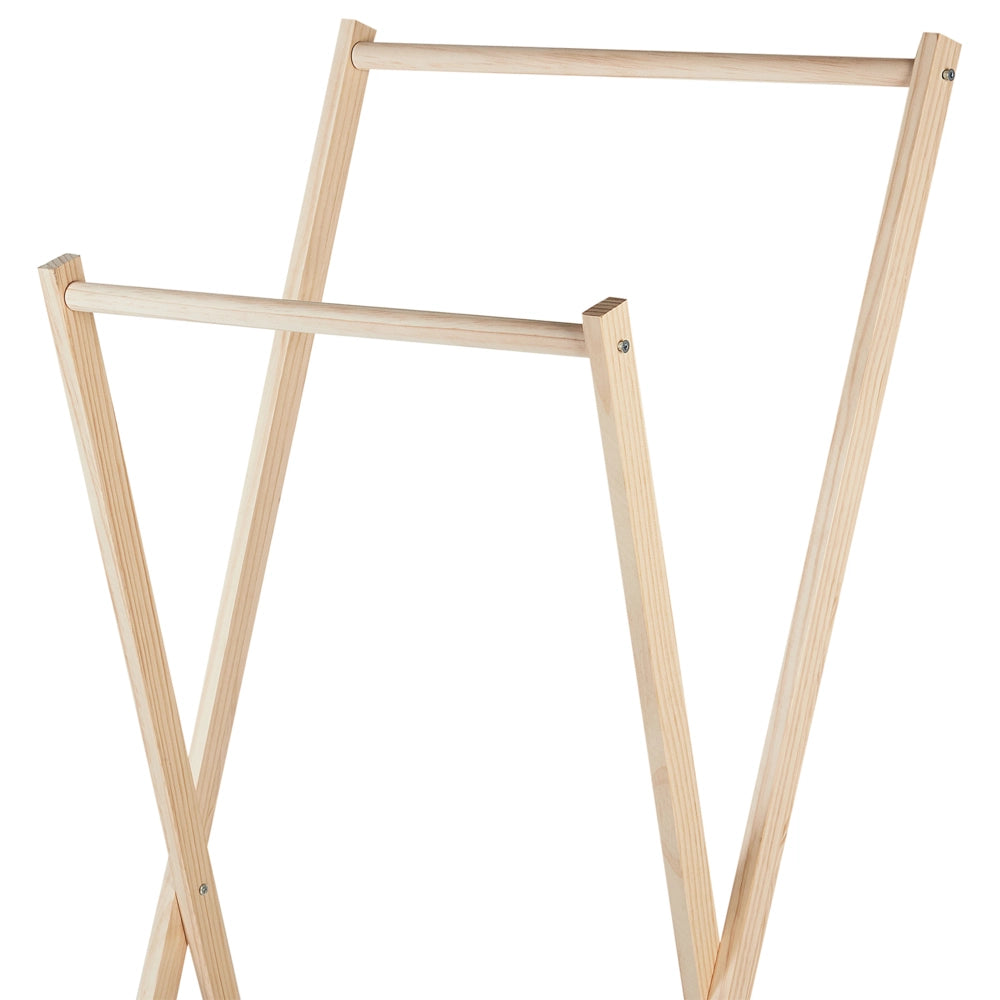 Appendiabiti in marrone chiaro di abete 155 cm