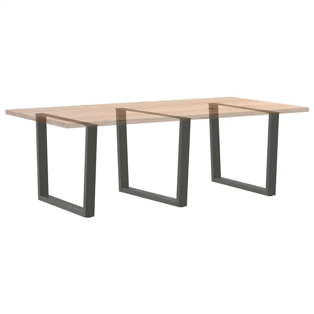 vidaXL Gambe per tavolo da pranzo a forma di V 3 pz Antracite 100x(72-73,3) cm Acciaio