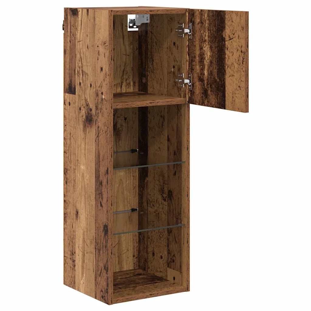Mobile TV da parete-Mobile TV a Muro-Credenza TV Legno vecchio 30,5 x 30 x 90 cm