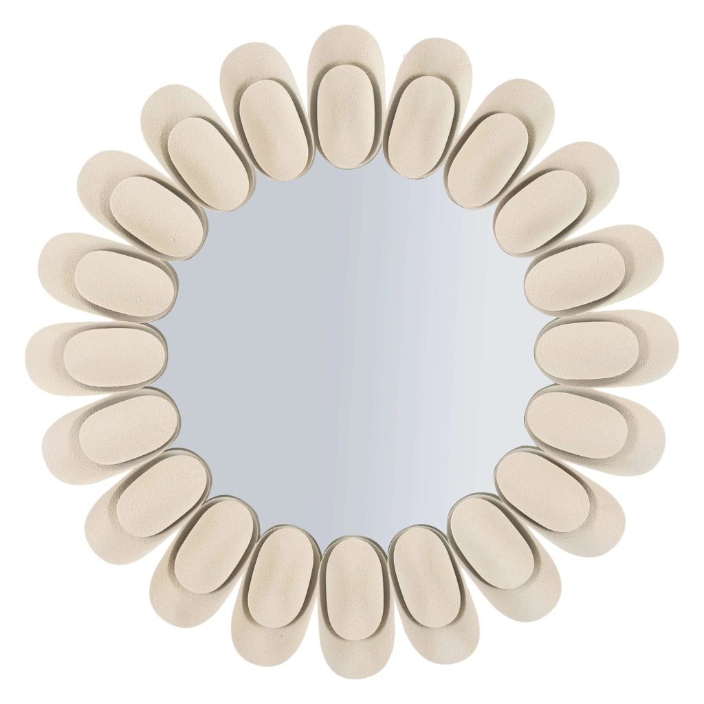 Dagatiza, Specchio Cornice Effetto Pietra, 85x6h cm Beige