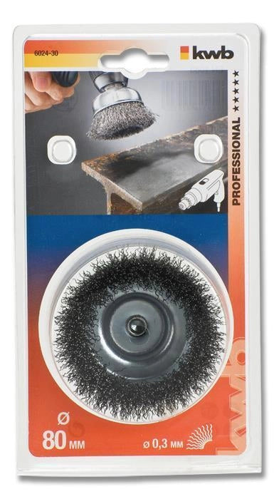 kwb 602430 Ruota a raggi di filo di acciaio Spazzola a disco 7,5 cm