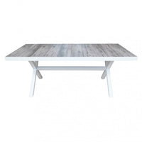 Tavolo Mackay 200x100x75 h cm in Alluminio Bianco