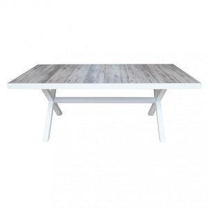 Tavolo Mackay 200x100x75 h cm in Alluminio Bianco