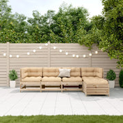 Set Divani Giardino 6 pz con Cuscini in Legno Massello di Pino 3250840