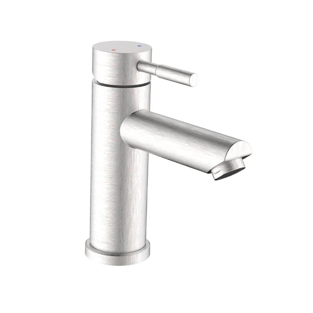 Miscelatore per lavabo in acciaio spazzolato - Serie Antea
