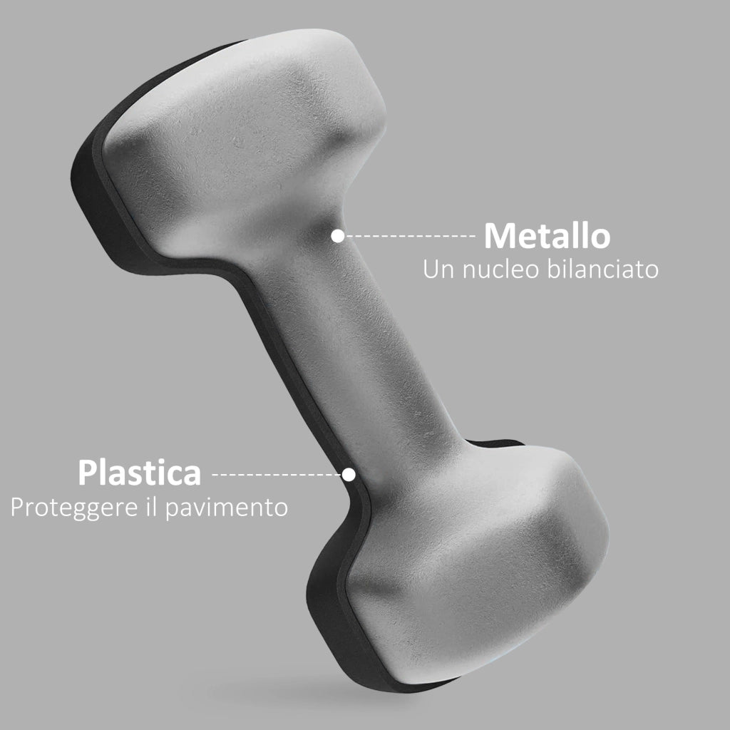 Manubri Esagonali 2x8 kg ¨C zephmum ¨C Nero, Metallo e Plastica, 24x11x11 cm