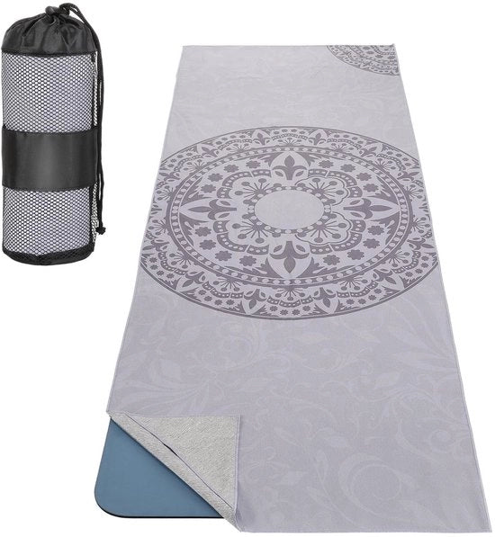 Asciugamano per yoga con superficie antiscivolo - Materiale principale: idrorepellente e morbido - Ripiegabile - Tasca angolare per migliorare la presa - Asciugamano per yoga