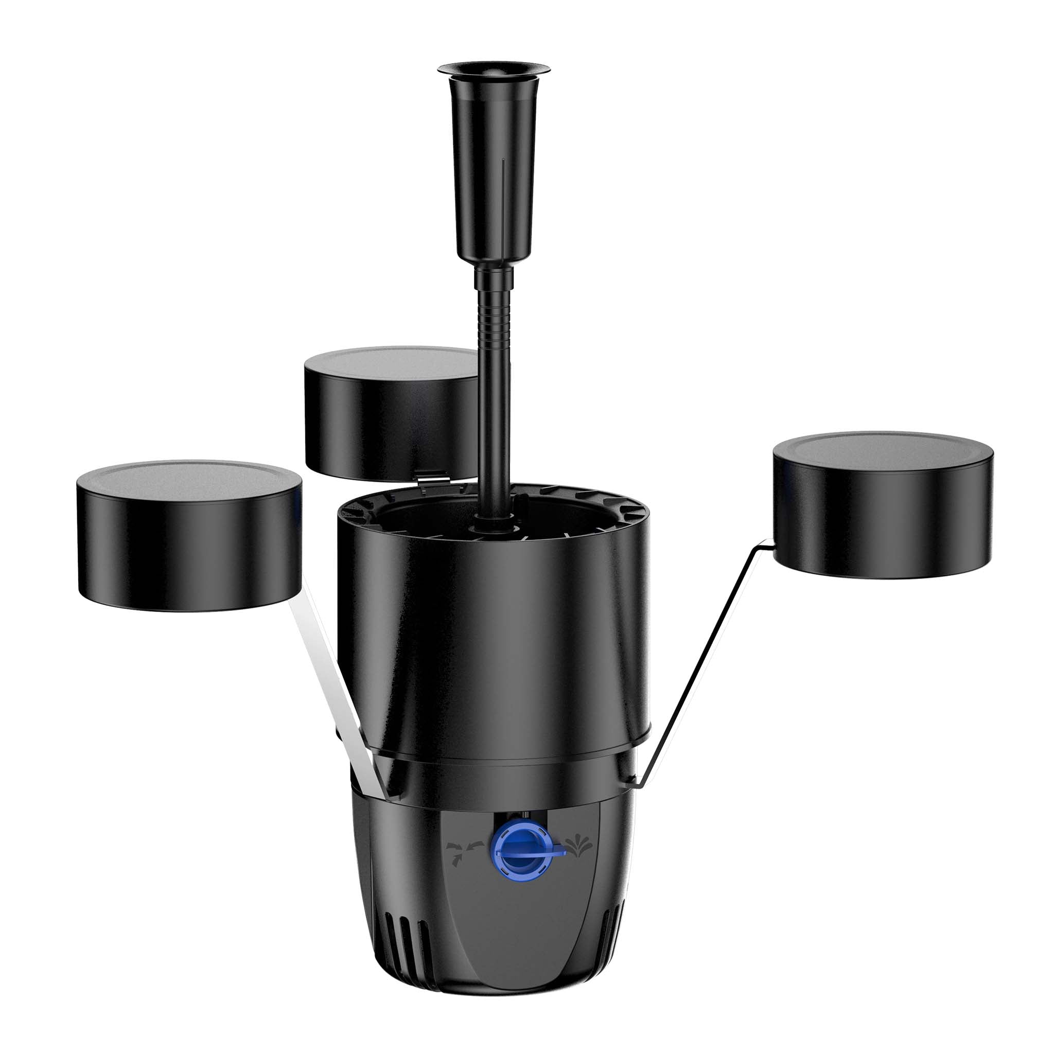 Set: Filtro bio per laghetto 60000l con Chiarificatore UVC 36W Pompa 80W Skimmer